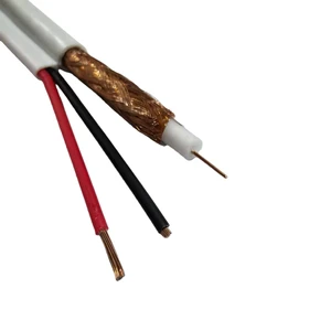 2026 New Factory Price Direct Supply RG59+2DC Security CCTV Camera Cables 6 with Power Wires Coaxial Cable 6