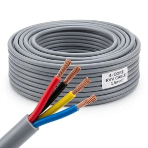 Factory Direct RVV Flexible Copper Multi-core 2/10 Core 0.5/10mm PVC Sheathed Power Control Cable for Home & Industrial Use