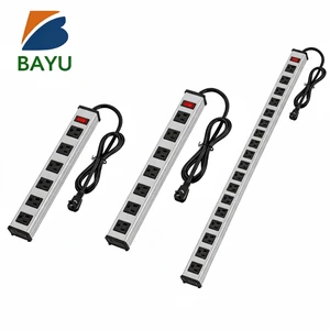 Heavy Duty 15A 220V Industrial PDU Power Strip 6/7/18 AC Outlets With Reset Switch Extension Cord Surge Protector For Workshop