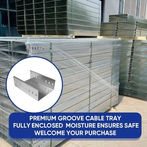 Factory Direct Groove Cable Tray Complete Sizes Custom Colors for Factory Warehouse Logistics Center Cable Management