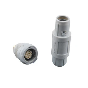 2P 19 Core Plastic Straight Push Pull Self-locking Connector LKT Endoscope Connector Industrial Camera Connection Cable