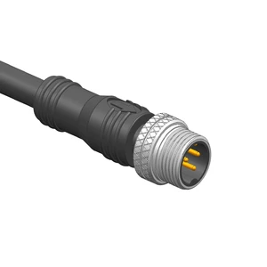 Customized Round Type M12 8 Pin Straight Bus Cable Connector Sensor Cable Industrial Connector Female Circular Connector