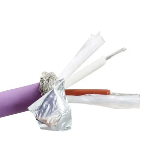 Industrial Premium Robot Cable Flexible Wire 22AWG 24AWG 26AWG 3 Core Profibus Bus Cable PE Insulated Purple