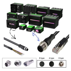 Cable Circular Connector Wiring Harness IP67 Rated Copper Alloy Power Connectors for Industrial Camera Applications