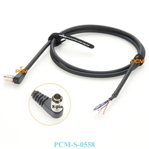 Hirose HR25-7TP-8P Male Elbow to Open End Power I/O Trigger GPIO Signal Cable for Cognex Omron SICK Dahua CCD Camera Sensor