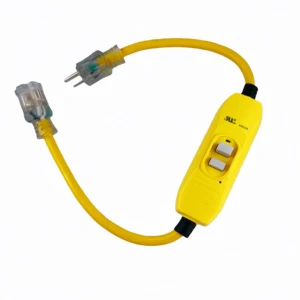 American Standard Transparent Light Strip 0.61m 15A GFCI Leakage Protection 5-15r Extension Cord