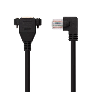 25cm Cat6 UTP Network Cable FTP & SFTP PVC Jacket RJ45 Angle Type Extension with Male to Female Plug and Copper Wire Ears