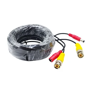 Industrial Security Analog Camera Extension Cable BNC+DC 2-in-1 Integrated CCTV Video Cable Copper Conductor PVC Customizable