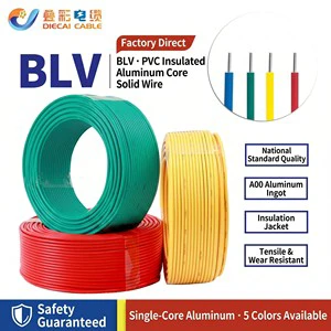 BLVV Double PVC Sheath Aluminum Cable Anti Moisture Wear Resistant BLV Single Insulated Building Wire For Wall Mount