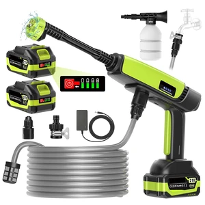 Brushless High-pressure 300W 2-4MPa Car Wash Water Gun Household Cordless Lithium-battery Portable Car Washer Automotive Tools