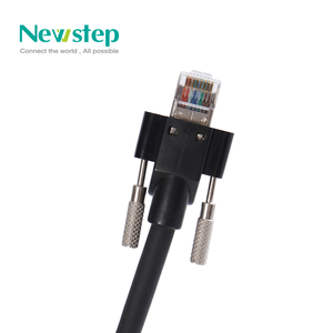 1M CCD Industrial Camera Ethernet Cable CAT6A Network S/FTP RJ45 8P with Locking Screw GigE PA6.6 Solid Conductor CE Certified