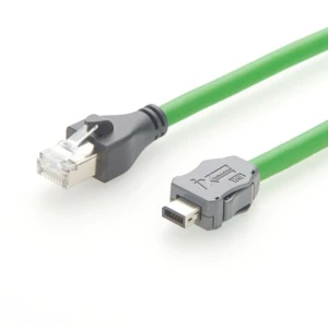 IX Industrial Cat6a RJ45 Cable for Power Over Ethernet PoE Systems, Industrial Switches, 10Gbps IX B-Key RJ45 Cable