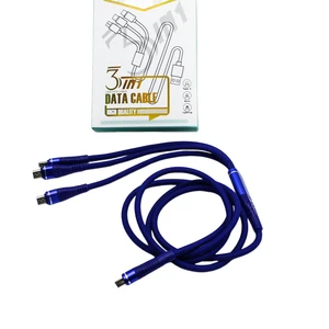 Custom Data Cable High Quality Fast Phone Charging Cable USB Type C 3 in 1 Cable for Charging Phone