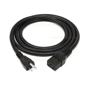Server Power Extension Cable 5-15P to C19 16AWG Wire for Network Equipment