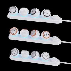 Universal EU Plug 15A IP44 Copper Multi Outlets Power Strip Extension Cord With USB Ports For Office Hotel Room Desktop
