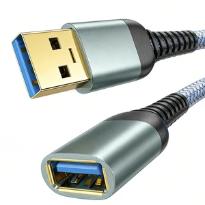 Cable Extension Cord USB Male to USB Female Cable High Quality Braided 3.2 USB 3.0 Extension Cable 1m 2m 3m 5Gbps Factory Custom