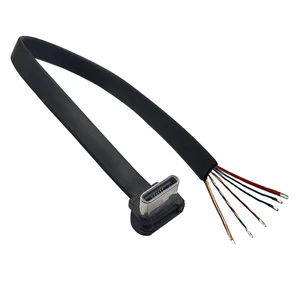 Customized Ultra-Thin Micro USB 3.1 Type C Angled Flat Cable with PVC Jacket for Camera Printer Computer Use