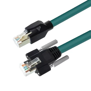 High-quality CAT 5e 6A RJ45 M/M M/F F/F Locking Screw GigE Industrial TV Camera CCD Gigabit Ethernet LAN Interconnect Cable