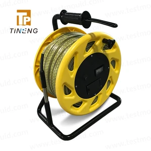 Water Level Meter Cable Reel Borehole Deep Well Water Level Detector Steel Tape Level Gauge for Geotechnical Survey