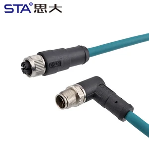 Customized M12 X-Code 8 Pin Industrial Camera Cat6a Data Cable Waterproof Connector Male Female Straight/Angle Aviation Plug