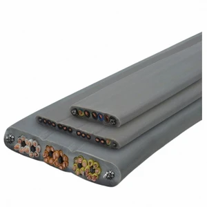 Customized 450/750V 70 IP66 Low Voltage Flat Display Flexible Ribbon Power Cables Copper Conductor PVC Insulation Material