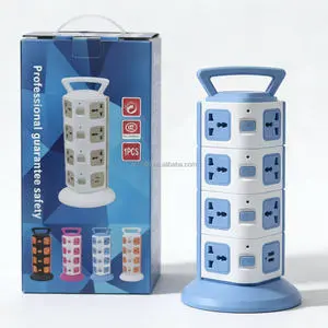 Tower Extension Lead With USB Slots, 15 Way Extension Tower Power Strip, Tower Extension Socket For Home, Office