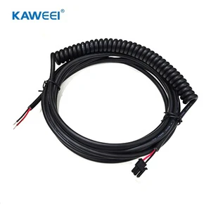 Custom Spring Cable Assembly with 2pin Connector Wire Harness for Automotive Medical & Industrial Use