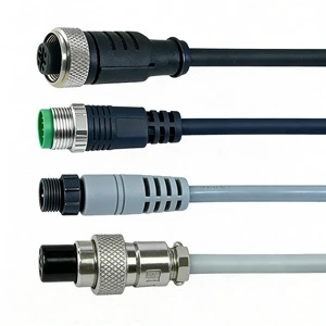 OEM M12 Connector 8Pin X Code to RJ45 Molded Cable Industrial Camera Cat6 Ethernet Cable Industrial Fieldbus
