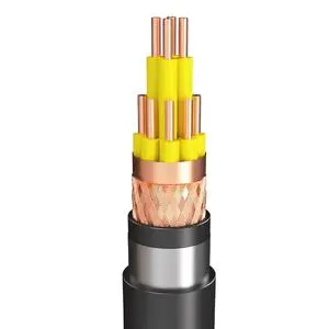 GB Standard KVV Solid Copper Core Control Cable 2/3/4 Core 1.5/2.5mm² Flame Retardant KVVP22 Armored Shielded Cable
