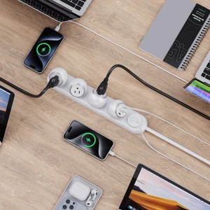 360-Degree Rotation Japan Standard Power Socket 5 Ft Extension Cord LED Light Safety Overload Protector ETL/UL/FCC Certified