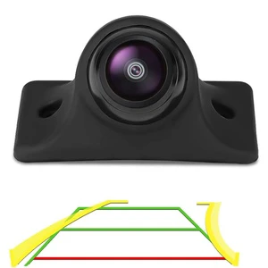 Car Backup Camera with Dynamic Trajectory Guide Line AHD1080P Reverse Rear View Cam Adjustable Fisheye Lens 170 Degree Wide View