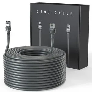 26AWG Starlink Gen 3 Network Cable Outdoor Waterproof Tinned Copper Conductor Extension Cable PVC Jacket Braid 23M/46M
