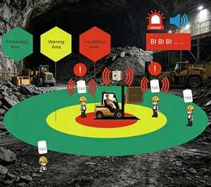 Leisure Auto Proximity Warning Alert System with UWB and radar Sensor People Detection System Forklift