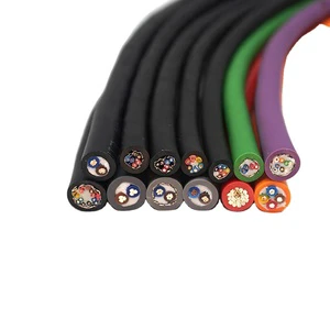 PVC Industrial Drag Chain Cable 2-8 Cores 20-24AWG IP67 Low Voltage 200m/roll For CNC Energy Robot Applications
