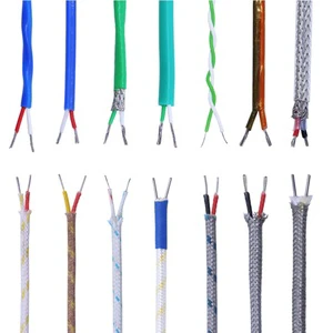 PVC/Silicone/FEP/Stainless Steel/Fiberglass Insulation K /J/E/T/N Type Thermocouple Wire Compensation Cable Extension Wire