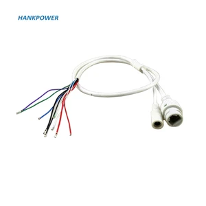 Camera Monitoring Installation Network Cable 9 Cores RJ45 DC IP Waterproof Security POE Cable