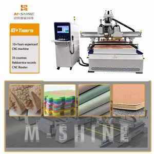 Jinan M-shine Heavy Duty 4 Axis CNC Router with 9KW Spindle Single Spindle Gear Transmission for Wood Engraving & Cutting