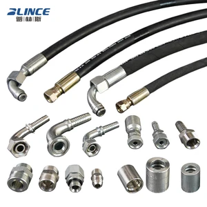High Quality High Pressure R1 Hydraulic Hose For Excavators Loaders Wire Reinforced Oil Weather Resistant Cutting Black