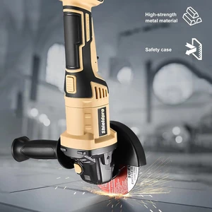 4-1/2 Inch Brushless Rotating Head Cordless Angle Grinder 20V 4.0Ah with 2 Batteries and Charger for Grinding Cutting Polishing