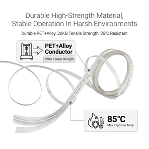 Detector De Fugas De Agua Flat Leak Sensor Cable 3.5mm Plug 5cm Interval Dual Circuit Alarm Water Leak Detection Wire