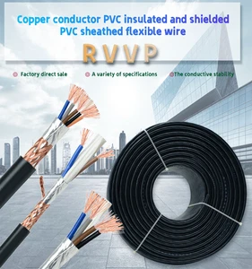 Flexible RVVP Multi Core Copper Shielded Control Cable Industrial Automation Signal Transmission Instrumentation Wiring