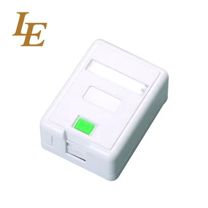 CAT5E Networking White Surface Mounted Panel RJ45 & UTP Krone IDC Box with STP Cat5e PCB Jack Terminal Box ROHS for Certified