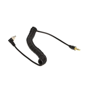 PC-3.5MM Camera Flashes Accessories 3.5mm to Male PC Flash Sync Cable Screw Lock for Trigger Studio Light