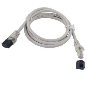 Custom 1m Ethernet Cat6 Solid 8-Conductor Extension Network Patch Cord with Copper Conductor and RJ45 Connectors