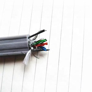 Custom Wholesale PVC Insulated Copper Conductor 0.75mm Diameter Overhead Use Elevator Accompanying Double Wire Flat Cable
