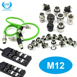M12 Series IP68 Waterproof Connectors Custom Cables Fast Shipping with Multiple Certifications Full Range of Series Available