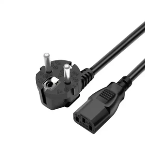 10A 0.3m-20m EU Schuko Plug To IEC C13 Power Cord European Standard Plug To IEC C13 Power Extension Cord for Office Equipment