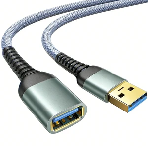 USB 3.0 Male to Female Cable 3.2 USB Extension Cable Custom 3.2 5Gbps 1m 2m 3m Nylon Braided USB Male to Female Extension Cable