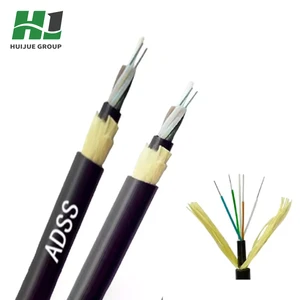 HJ Outdoor Double Sheath ADSS Fiber Cable OM3/OM4 Anti-UV/Anti-Corrosion For Telecom Backbone Overhead Network ISO Approved