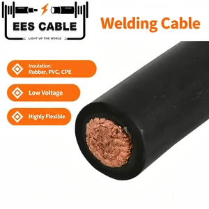High Conductivity Pure Copper Welding Cable 16mm-120mm Industrial Grade 60A Rated 450V Low Voltage Highly Flexible